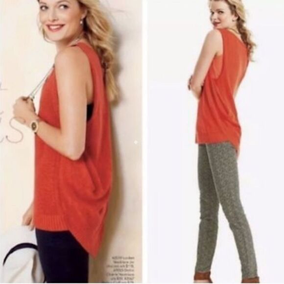 CAbi Siren Orange Angular Sweater Vest 5012 XS - Picture 1 of 3